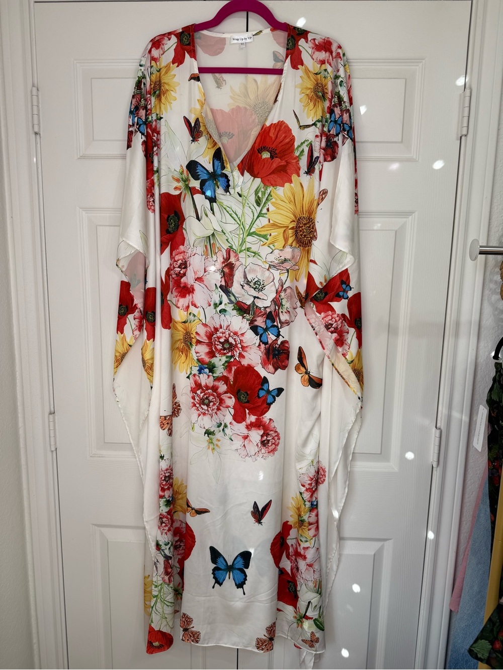 Wrap Up by VP Bouquet Long Caftan (Poly Silk) Sz M/L